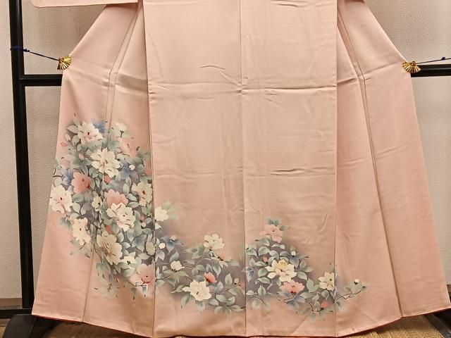 平和屋着物■訪問着　枝花文　正絹　逸品　BAAX8927mz