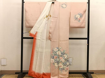 平和屋着物■訪問着　枝花文　正絹　逸品　BAAX8927mz