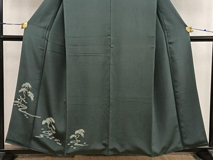 平和屋着物■豪華色留袖　流水枝葉文　正絹　逸品　BAAX8929mz
