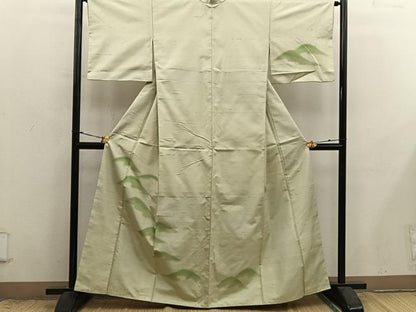 平和屋着物■訪問着　紬地　遠山文　正絹　逸品　BAAX8933mz