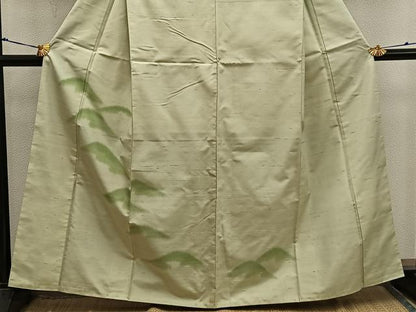 平和屋着物■訪問着　紬地　遠山文　正絹　逸品　BAAX8933mz