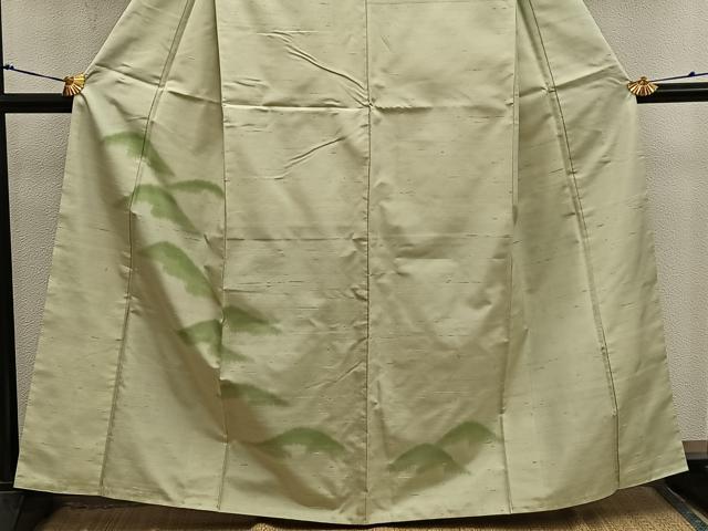 平和屋着物■訪問着　紬地　遠山文　正絹　逸品　BAAX8933mz
