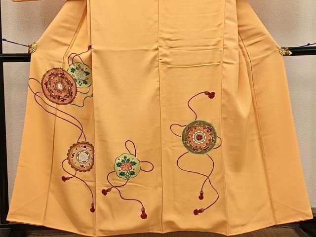 平和屋着物■訪問着　花鳥文　金彩　正絹　逸品　BAAX8939mz