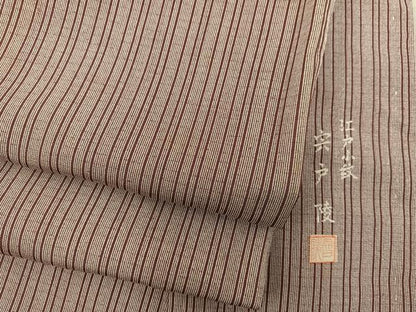 平和屋着物■江戸小紋　宍戸陵　間道　正絹　逸品　BAAX8946mz
