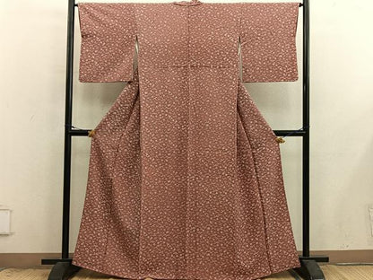 平和屋着物■上質な小紋　菊花文　正絹　逸品　BAAX8947mz