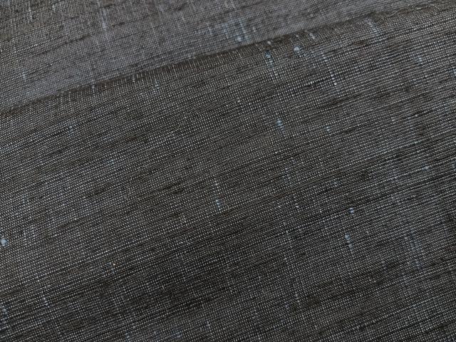 平和屋着物■男性　紬　アンサンブル　黒緑色　正絹　逸品　BAAX8952mz