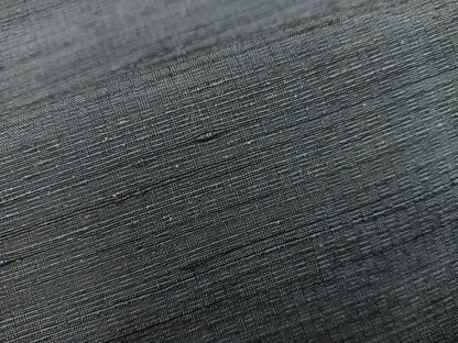 平和屋着物■男性　紬　アンサンブル　網代織　黒緑色　正絹　逸品　未使用　BAAX8953mz