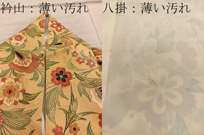 平和屋着物■上質な小紋　更紗花文　金彩　正絹　逸品　BAAX8958mz