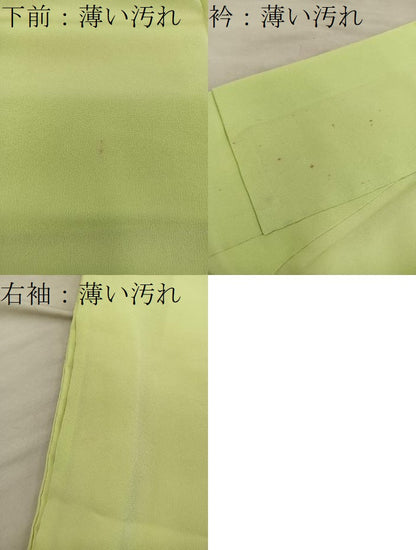 平和屋着物■上質な色無地　枯草色　正絹　逸品　BAAX8959mz