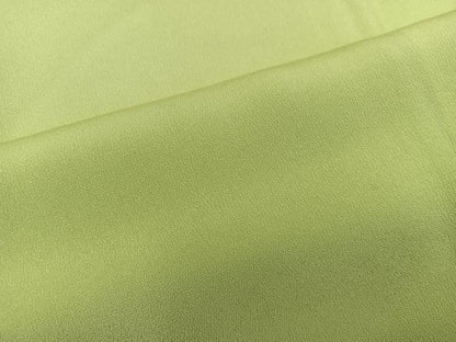 平和屋着物■上質な色無地　枯草色　正絹　逸品　BAAX8959mz
