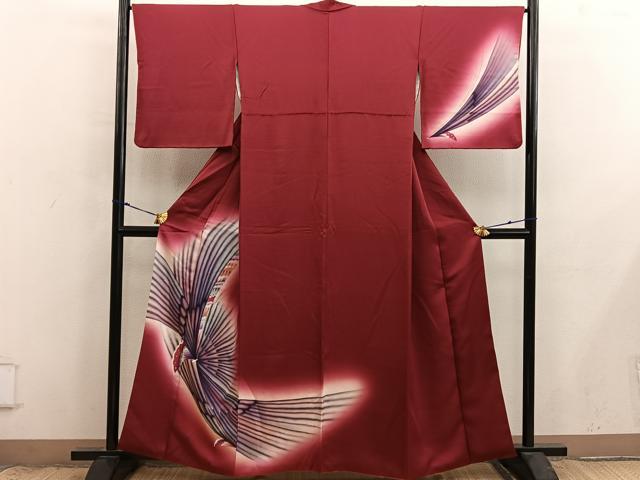 平和屋着物■訪問着　舞蝶文　暈し染め　金銀彩　正絹　逸品　BAAX8961mz