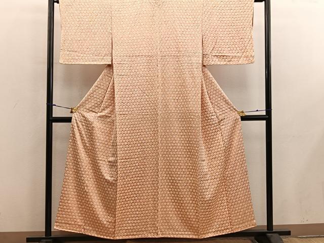 平和屋着物■上質な小紋　総絞り　正絹　逸品　BAAX8962mz