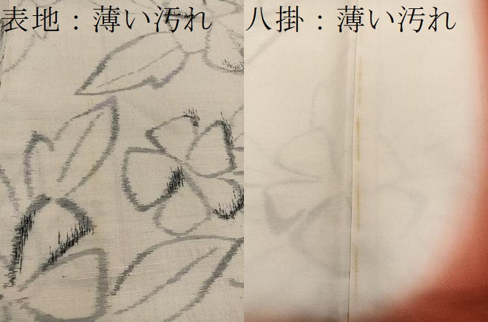 平和屋着物■上質な紬　草花文　正絹　逸品　BAAX8966mz
