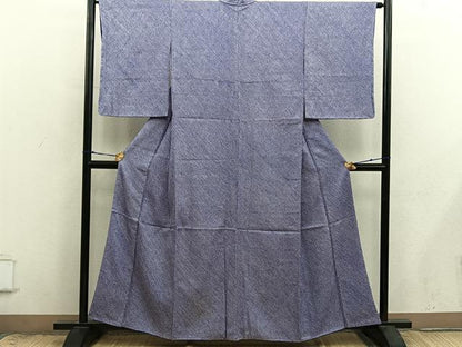 平和屋着物■大変加工の良い総絞り小紋　正絹　逸品　BAAX8978mz