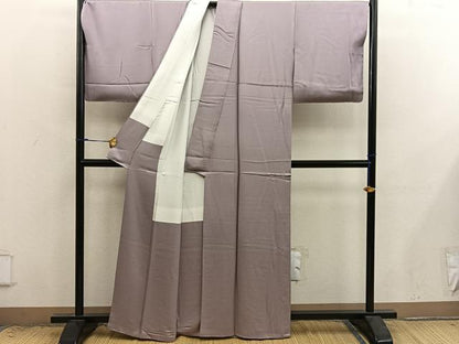 平和屋着物■上質な色無地　浅紫色　正絹　逸品　BAAX8983mz