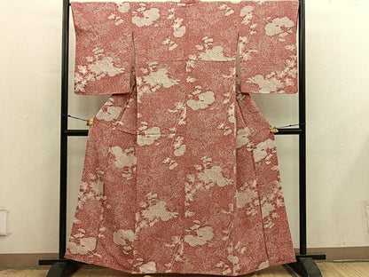 平和屋着物■上質な小紋　菊花文　正絹　逸品　未使用　BAAX8988mz