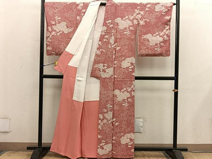 平和屋着物■上質な小紋　菊花文　正絹　逸品　未使用　BAAX8988mz