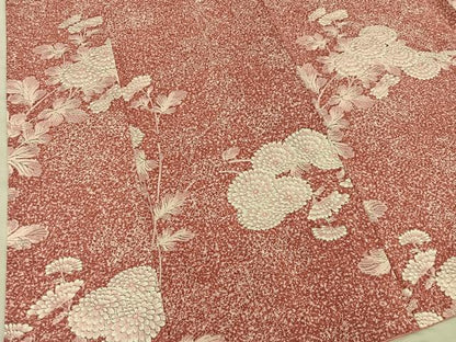平和屋着物■上質な小紋　菊花文　正絹　逸品　未使用　BAAX8988mz