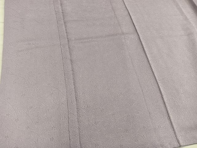 平和屋着物■上質な色無地　草花地紋　浅紫色　正絹　逸品　BAAX8996mz