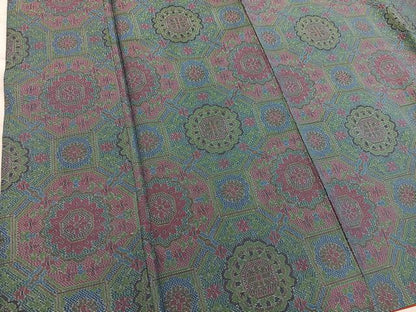 平和屋着物■本場大島紬　7マルキ　蜀江花文　正絹　逸品　BAAX8998mz