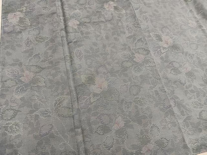 平和屋着物●本場大島紬　アンサンブル　草花文　正絹　逸品　未使用　BAAX8999mz