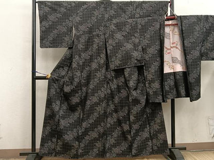 平和屋着物■本場大島紬　アンサンブル　草花文　ほていや扱い　正絹　逸品　未使用　BAAX9000mz