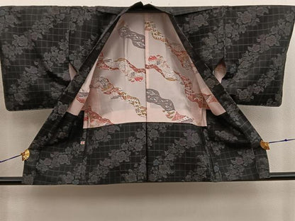 平和屋着物■本場大島紬　アンサンブル　草花文　ほていや扱い　正絹　逸品　未使用　BAAX9000mz