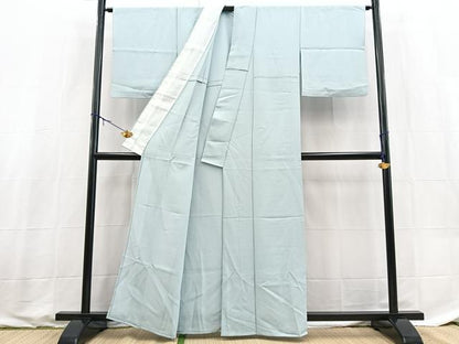 平和屋着物＊夏物　色無地　絽　水色　正絹　逸品　BAAX9001yc