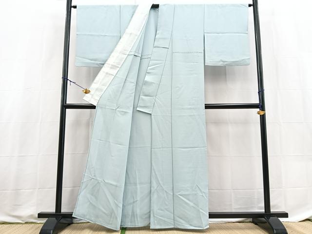 平和屋着物＊夏物　色無地　絽　水色　正絹　逸品　BAAX9001yc