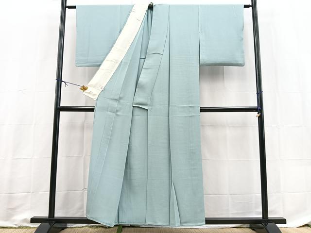 平和屋着物＊夏物　色無地　絽　秘色色　正絹　逸品　BAAX9006yc