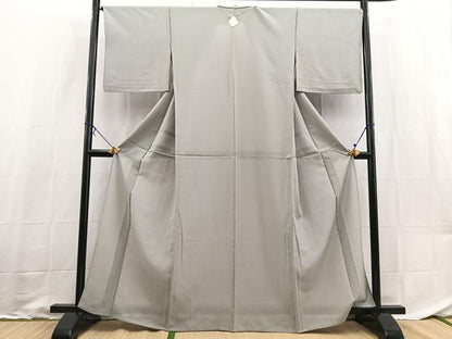 平和屋着物＊夏物　色無地　絽　蕎麦切色　正絹　逸品　BAAX9008yc