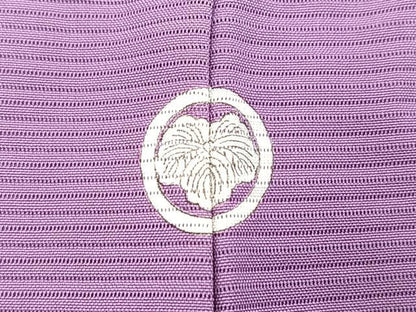 平和屋着物＊夏物　色無地　絽　京紫色　正絹　逸品　BAAX9011yc