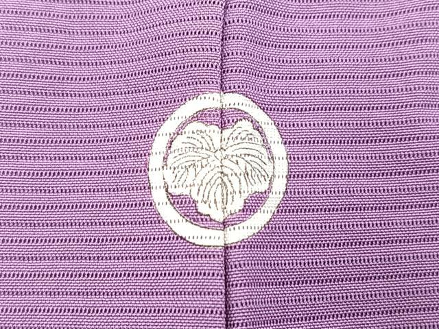 平和屋着物＊夏物　色無地　絽　京紫色　正絹　逸品　BAAX9011yc
