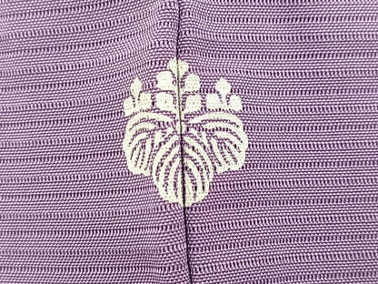 平和屋着物＊夏物　色無地　絽　竜胆色　正絹　逸品　BAAX9013yc