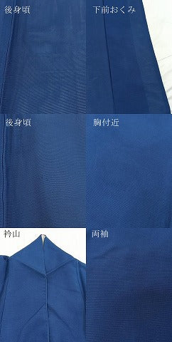 平和屋着物＊夏物　色無地　絽　瑠璃紺色　正絹　逸品　BAAX9015yc