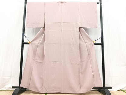 平和屋着物＊夏物　色無地　絽　薄柿色　正絹　逸品　未使用　BAAX9016yc