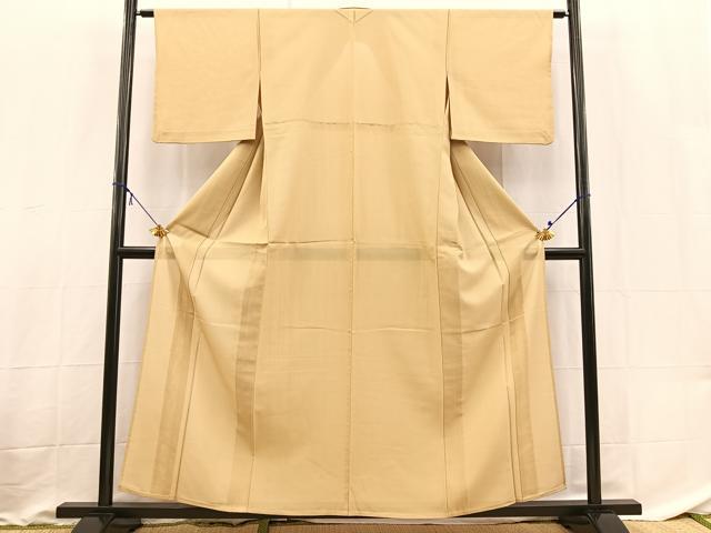 平和屋着物＊夏物　色無地　絽　枯色　正絹　逸品　BAAX9017yc