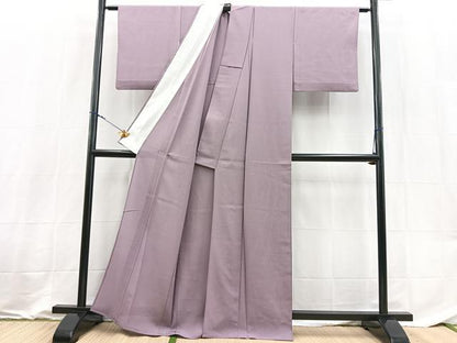 平和屋着物＊夏物　色無地　絽　浅紫色　正絹　逸品　BAAX9018yc