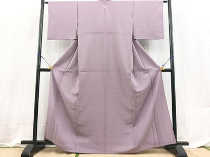 平和屋着物＊夏物　色無地　絽　浅紫色　正絹　逸品　BAAX9018yc