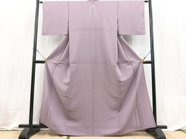 平和屋着物＊夏物　色無地　絽　浅紫色　正絹　逸品　BAAX9018yc