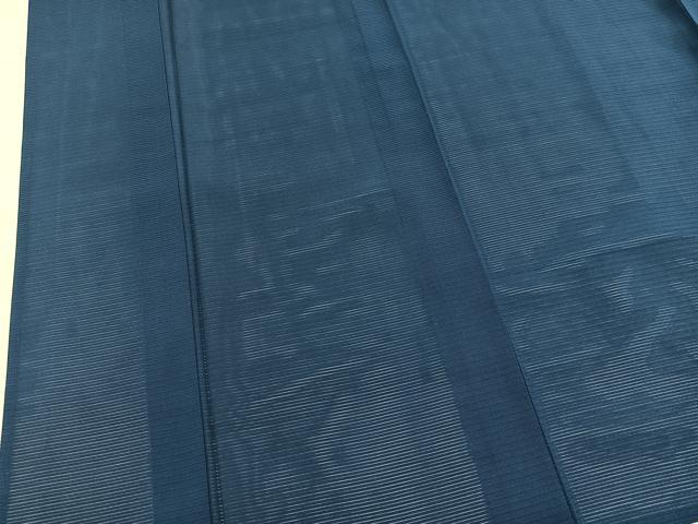 平和屋着物＊夏物　色無地　絽　紺瑠璃色　正絹　逸品　BAAX9022yc