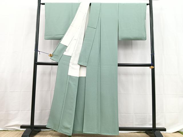平和屋着物■上質な色無地　薄青色　正絹　逸品　BAAX9025yc