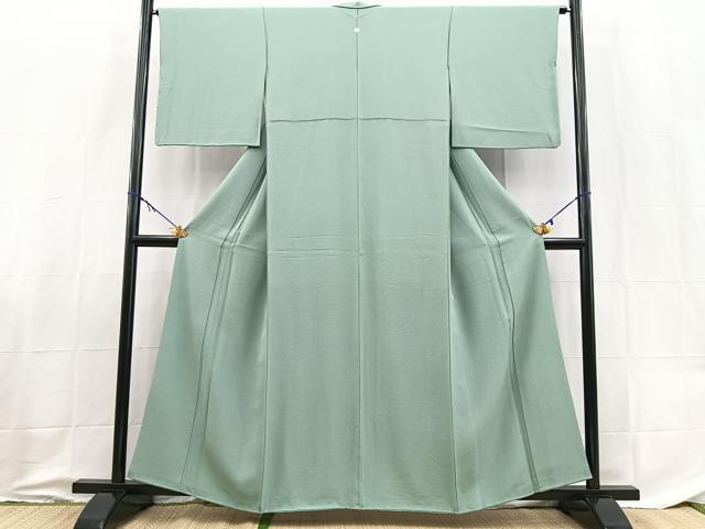 平和屋着物■上質な色無地　薄青色　正絹　逸品　BAAX9025yc
