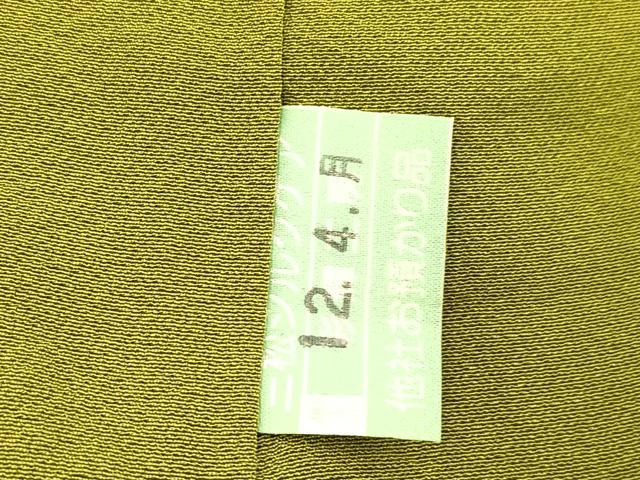 平和屋着物●上質な色無地　青丹色　正絹　逸品　BAAX9029yc