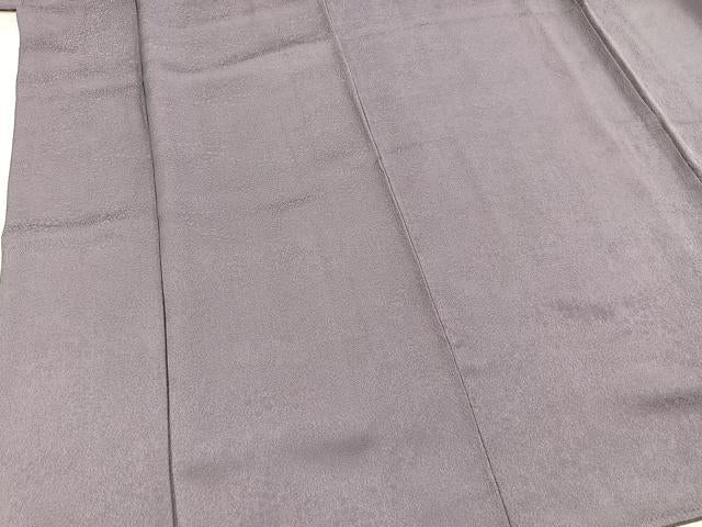 平和屋着物■上質な色無地　草木地紋　鳩羽色　正絹　逸品　BAAX9032yc