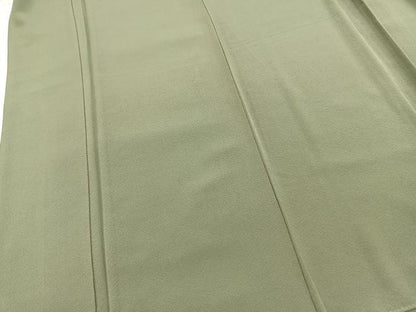 平和屋着物●上質な色無地　深川鼠色　反端付き　正絹　逸品　BAAX9033yc
