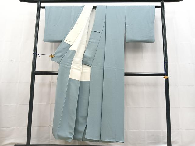 平和屋着物■上質な色無地　秘色色　正絹　逸品　BAAX9034yc