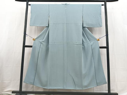 平和屋着物■上質な色無地　秘色色　正絹　逸品　BAAX9034yc