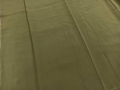平和屋着物●上質な色無地　老竹色　正絹　逸品　未使用　BAAX9035yc