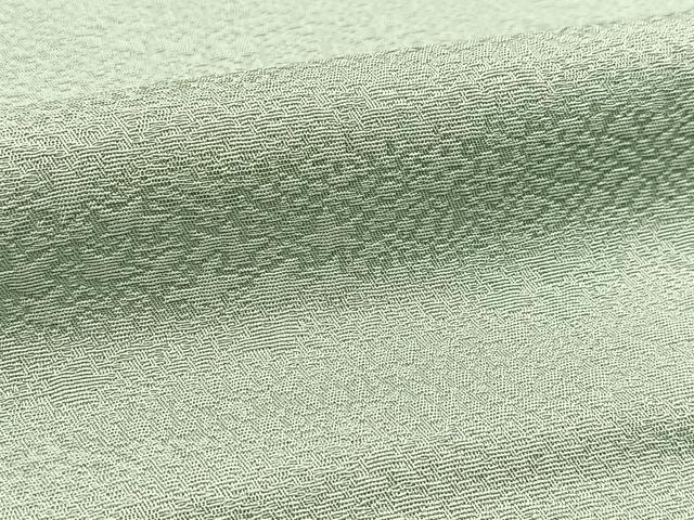 平和屋着物●上質な色無地　草花地紋　千草色　正絹　逸品　BAAX9043yc